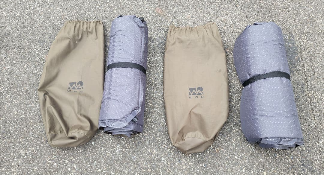 WAQ インフレータブルマット　8cm 2個セット オリーブ