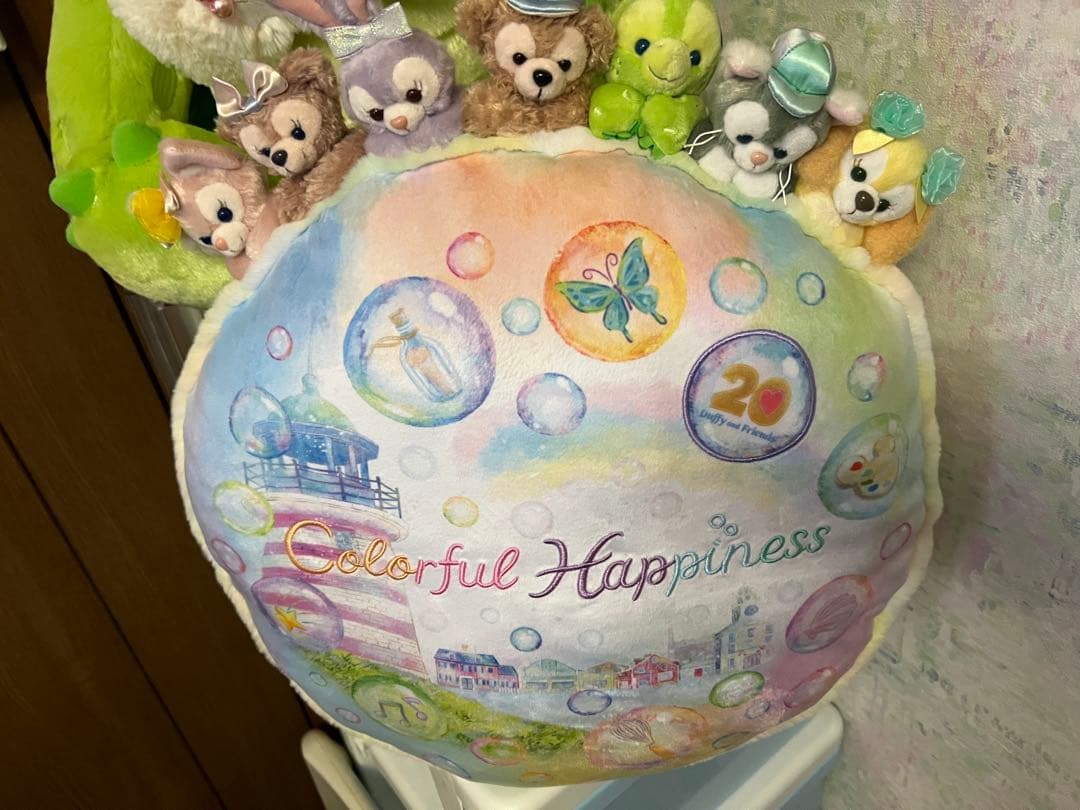 ダッフィー　クッション　カラフルハピネス