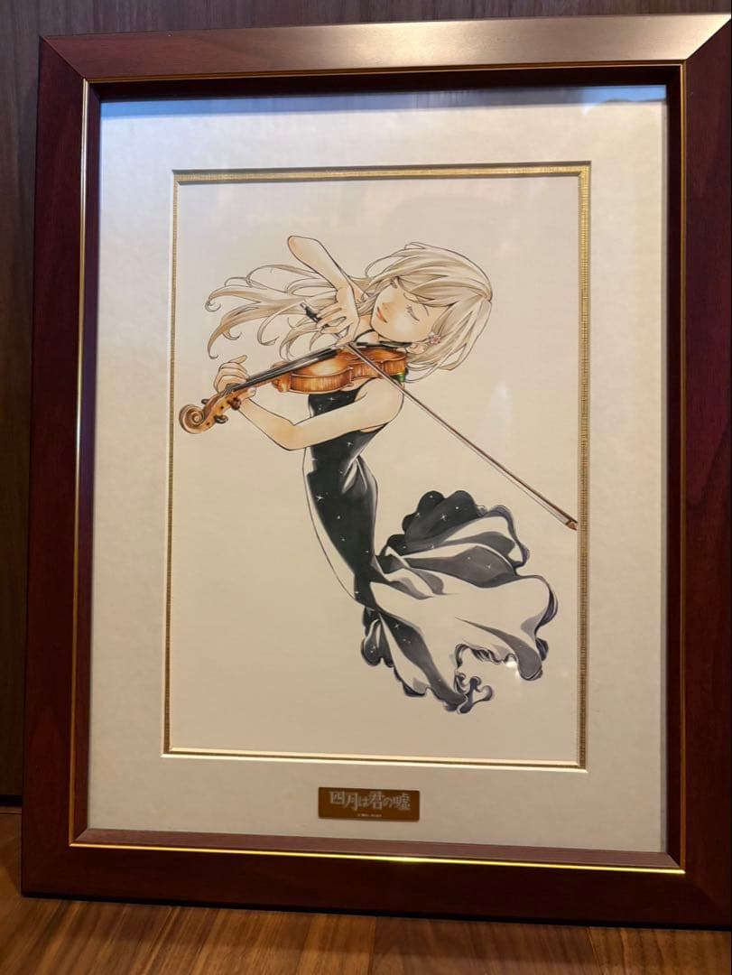 四月は君の嘘　描き下ろしイラスト額装　キャラファイングラフ　宮園かをり