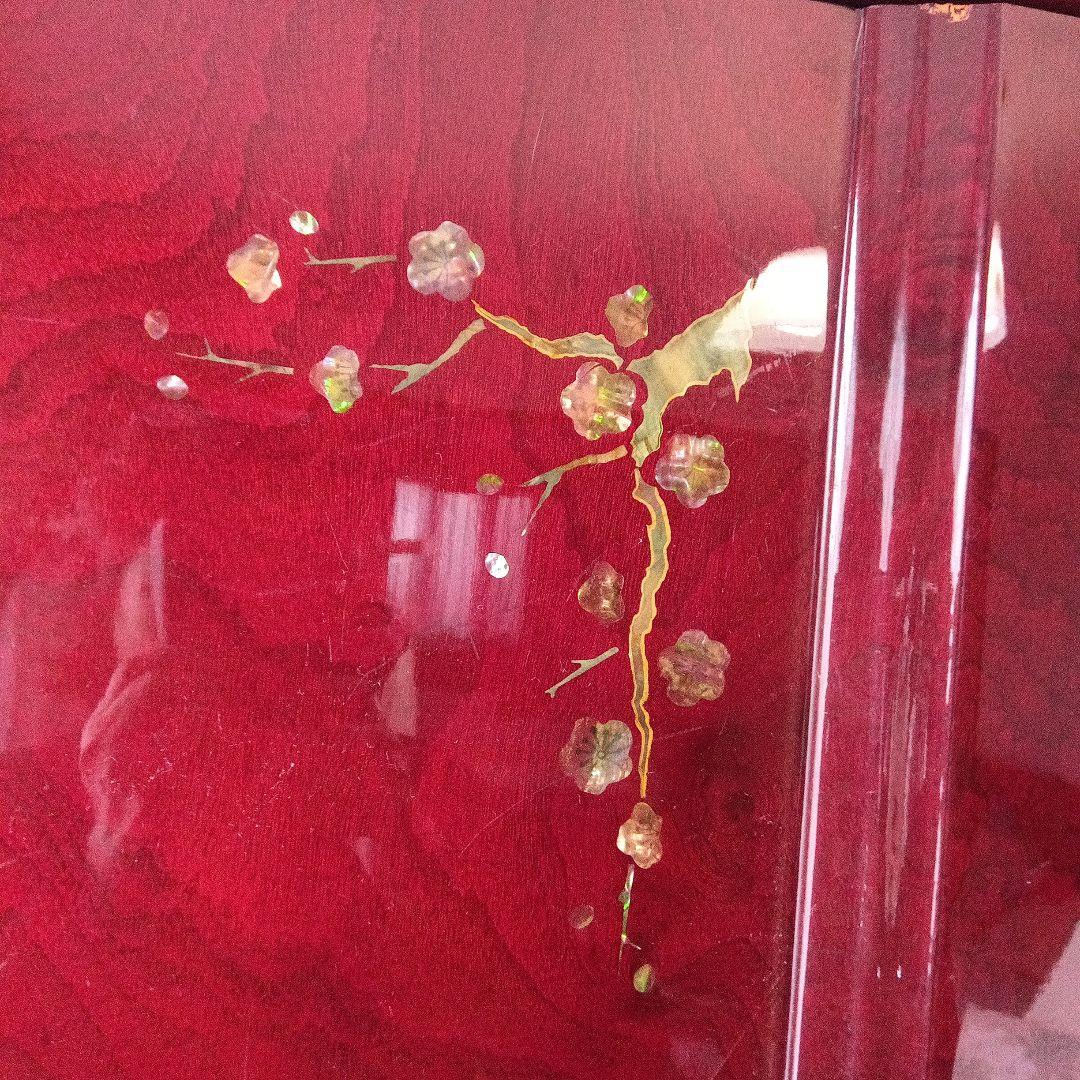 骨董洋服タンス　マホガニ貝細工