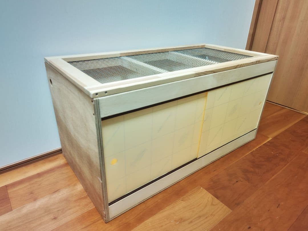 木製ケージ 　メッシュ蓋付き