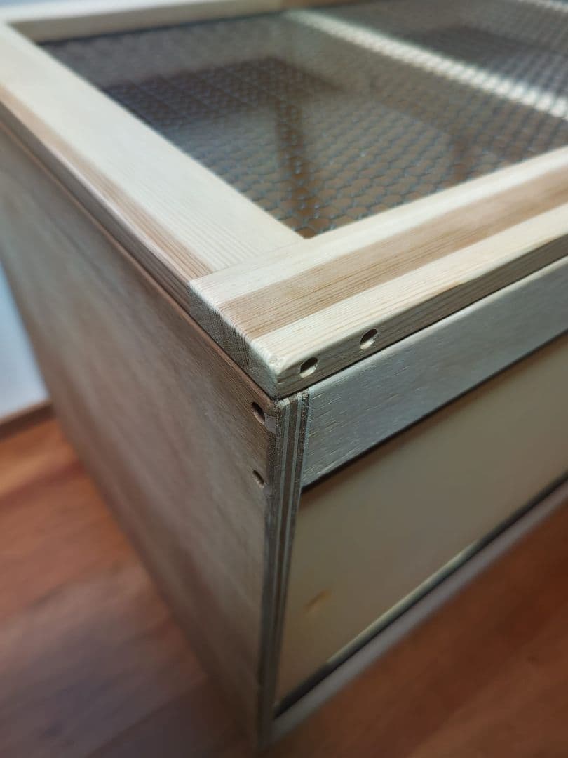 木製ケージ 　メッシュ蓋付き