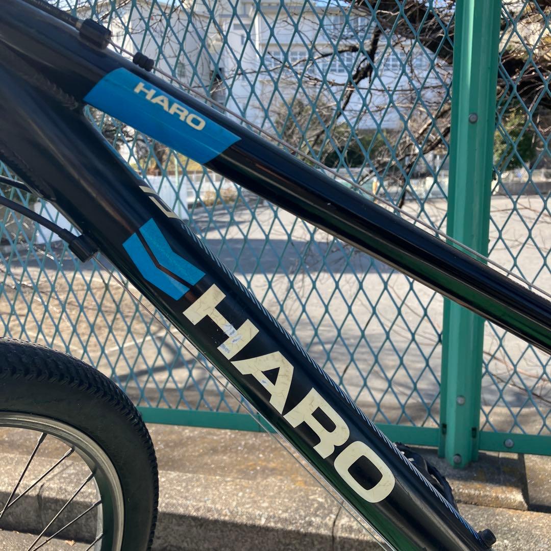 HARO ジュニアスポーツ自転車 24インチ ブラック/ブルー