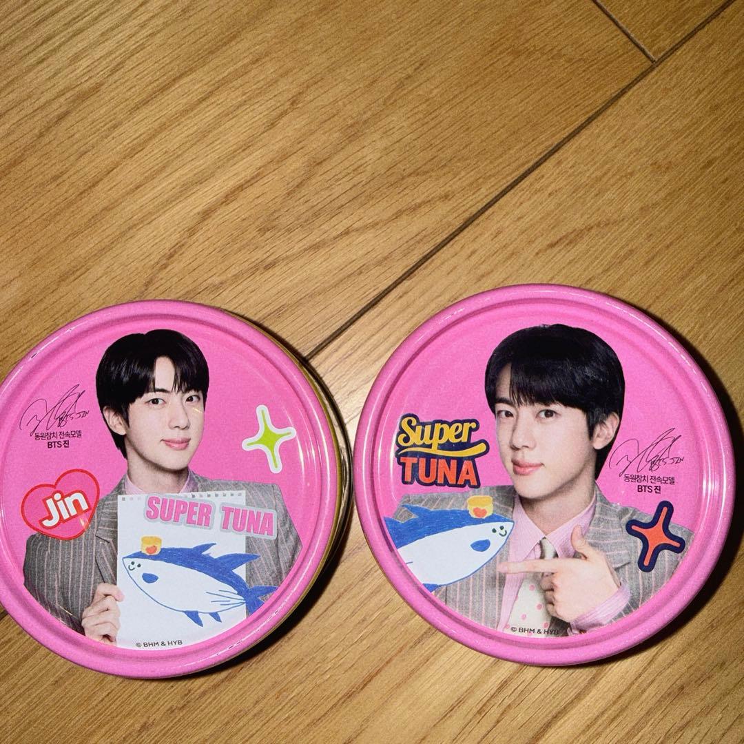 【即購入⭕️】BTS☆JIN ジン ドンウォン ツナ缶 ピンク ステッカー6缶