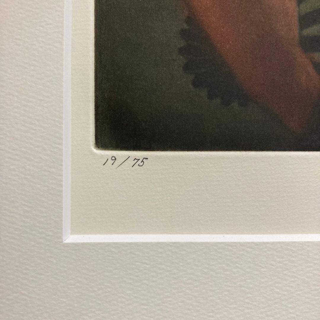 【真作保証】高橋潮 エッチング 直筆サイン 美人画 版画 絵画 銅版画