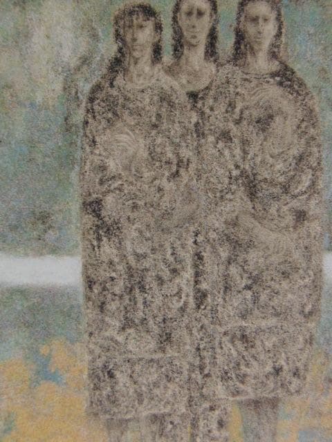 高山辰雄、【山の音のする】、希少な額装用画集より、新品額装付、状態良好