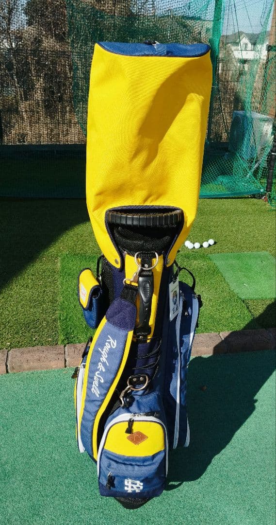 Rough & Swell キャディバッグ ネイビーイエロー