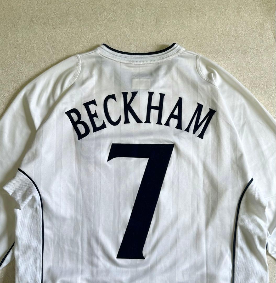 アンブロ　イングランド代表　ベッカム　長袖　ユニフォーム　ゲームシャツ