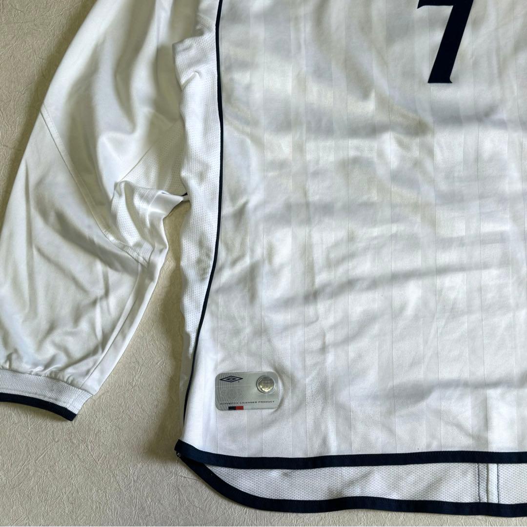 アンブロ　イングランド代表　ベッカム　長袖　ユニフォーム　ゲームシャツ