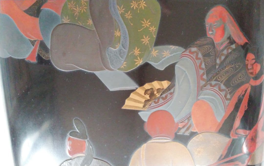 本漆塗り硯箱 六歌仙之図【昭和天皇へ作品献上者】本漆塗り・文箱