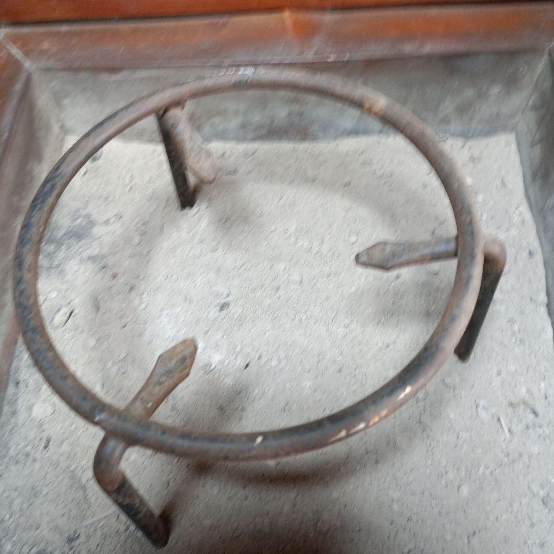 角 火鉢と 炭 と 五徳 セット