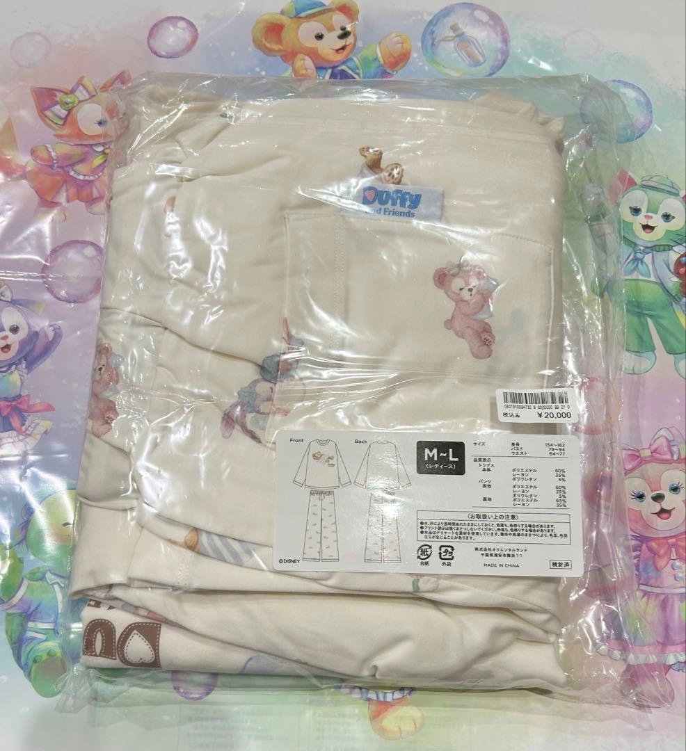 ディズニー ダッフィー ジェラートピケ ルームウェア 長袖