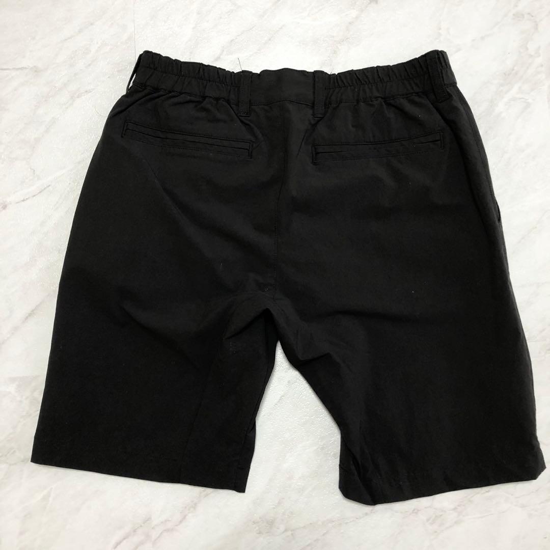 【美品】SLDO. ショートパンツ 速乾 ストレッチ ロゴ ブラック ゴルフ M