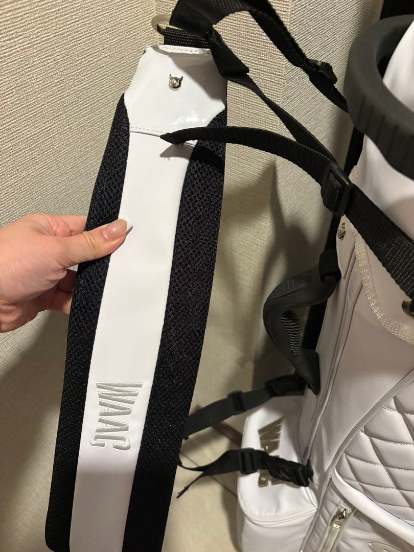新品未使用 WAAC ゴルフバッグ ホワイト ワック キャディバッグ