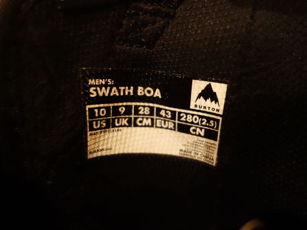 Burton Swath BOA バートン スノーボードブーツ スワス28cm