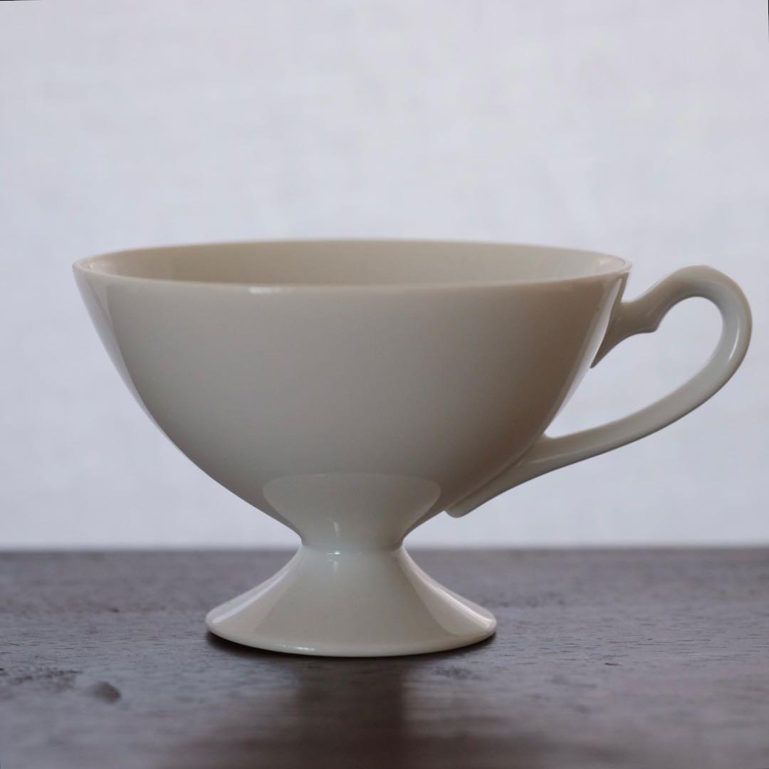 白磁 ティーカップ ペア 大正時代 骨董 アンティーク コーヒーカップ 古道具