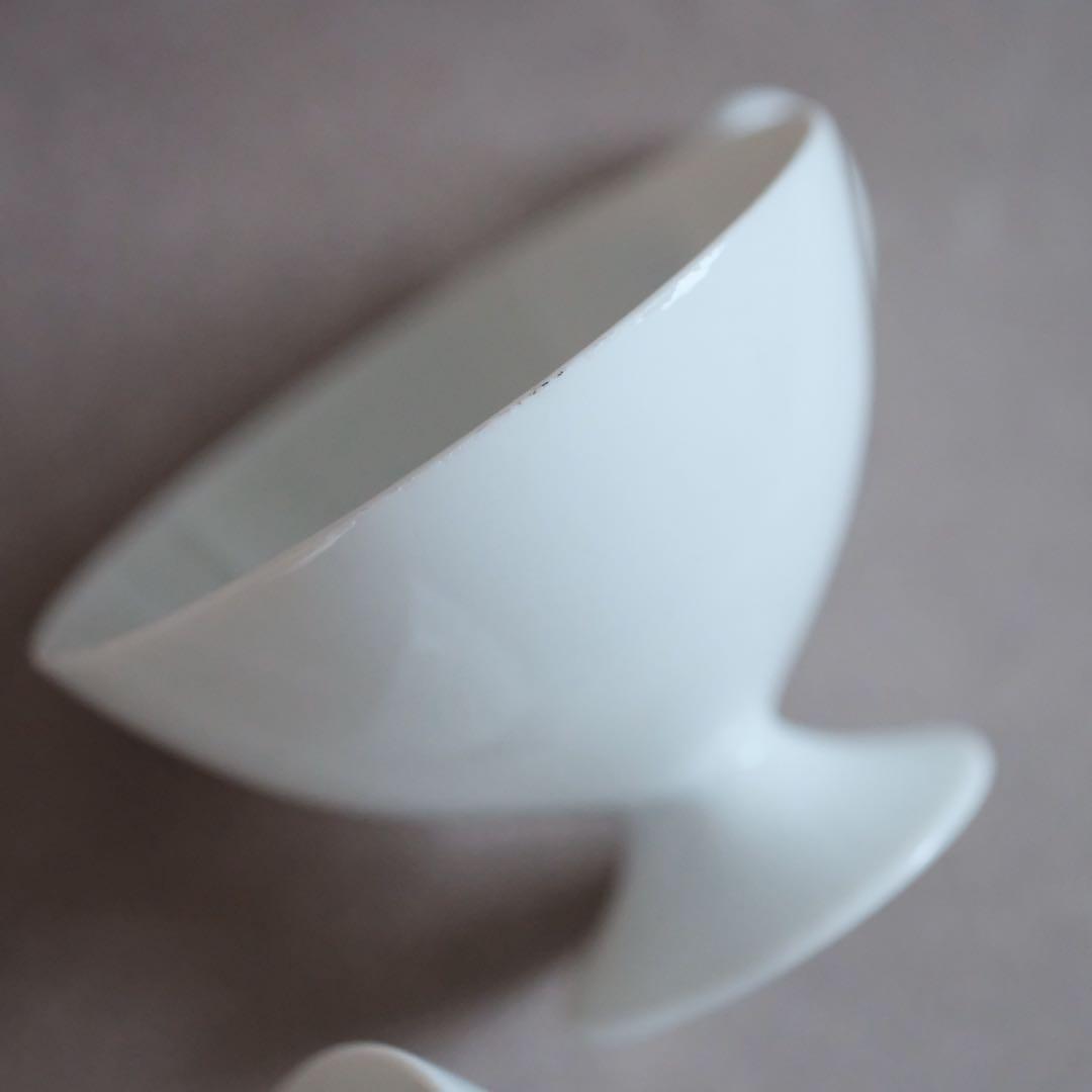 白磁 ティーカップ ペア 大正時代 骨董 アンティーク コーヒーカップ 古道具