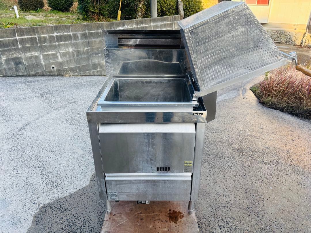 M14★タニコー★ガス式ゆで麺機 ガス式角型うどん釜 飲食店 厨房 店舗用