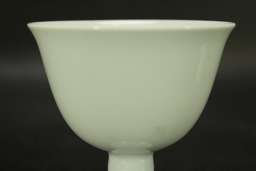 中国美術 白磁高碗 一対 雍正年製 款(A930)