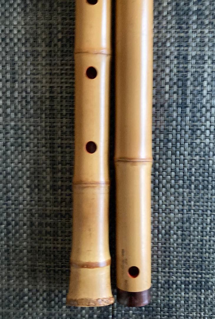 琴古流尺八　【銘有り】二尺二寸管　二印