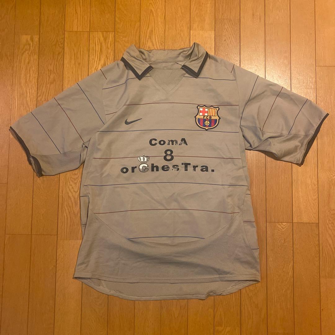 【値下げしました】Nike FC Barcelona ベージュストライプシャツ