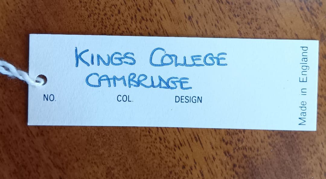 KENT & CURWENタイタグKINGS COLLEGE CAMBRIDGE