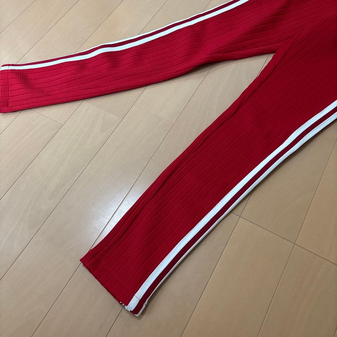 未使用【アディダス × グッチ 】ストライプ　パンツ 赤