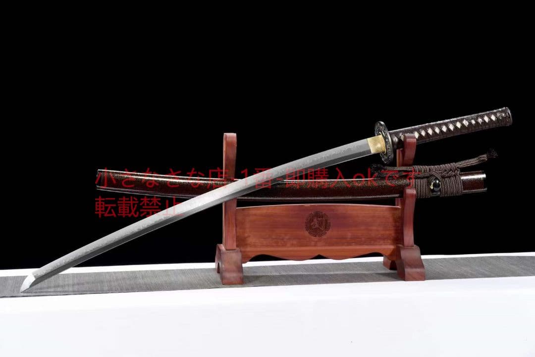 撥水紋研磨刃が白く黒く『浮雲沈香』 古兵器 武具 刀装具 日本刀 模造刀 居合刀