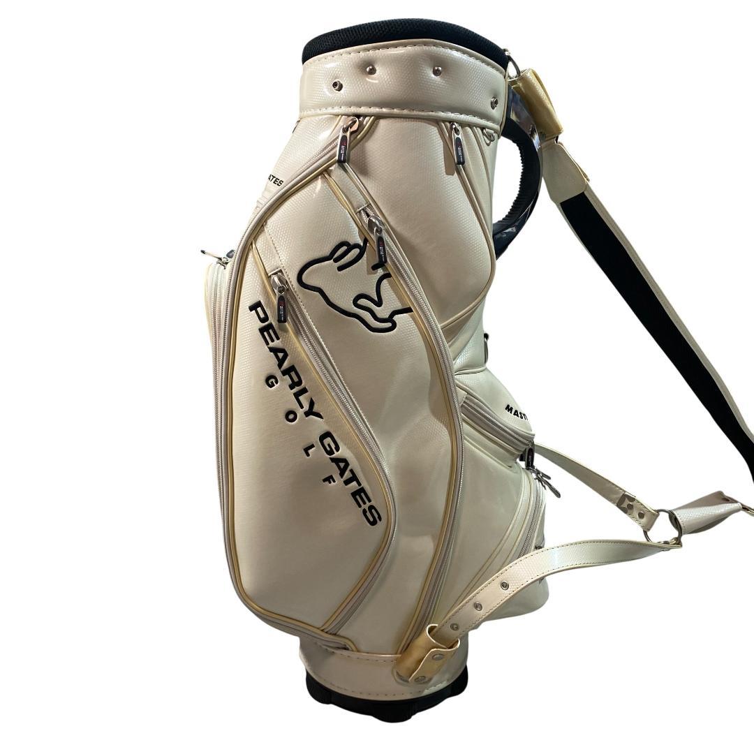 パーリーゲイツ×マスターバニー フード付き キャディバッグ ホワイト ゴルフ