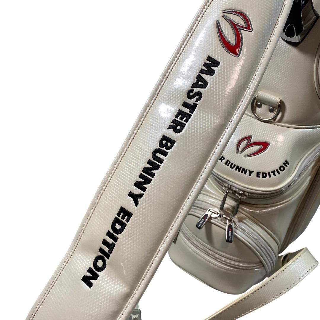 パーリーゲイツ×マスターバニー フード付き キャディバッグ ホワイト ゴルフ