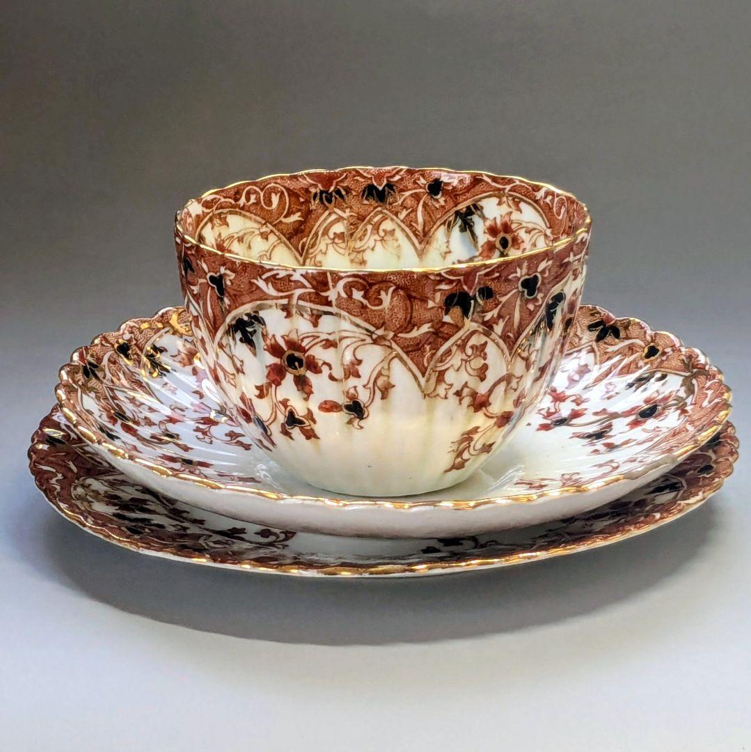 英国アンティーク　サミュエルラドフォード　1800年代トリオカップ＆ソーサー②