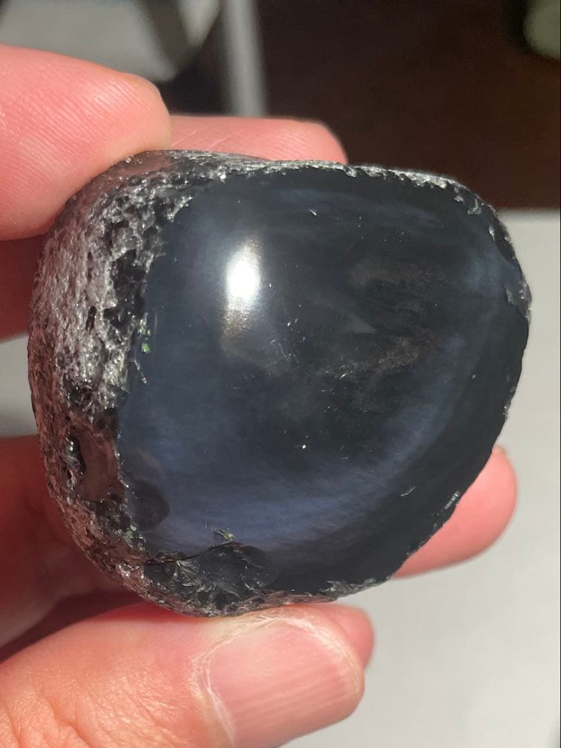 研磨品　十勝石玲瓏　ブルーオーロラ　レインボーオブシディアン