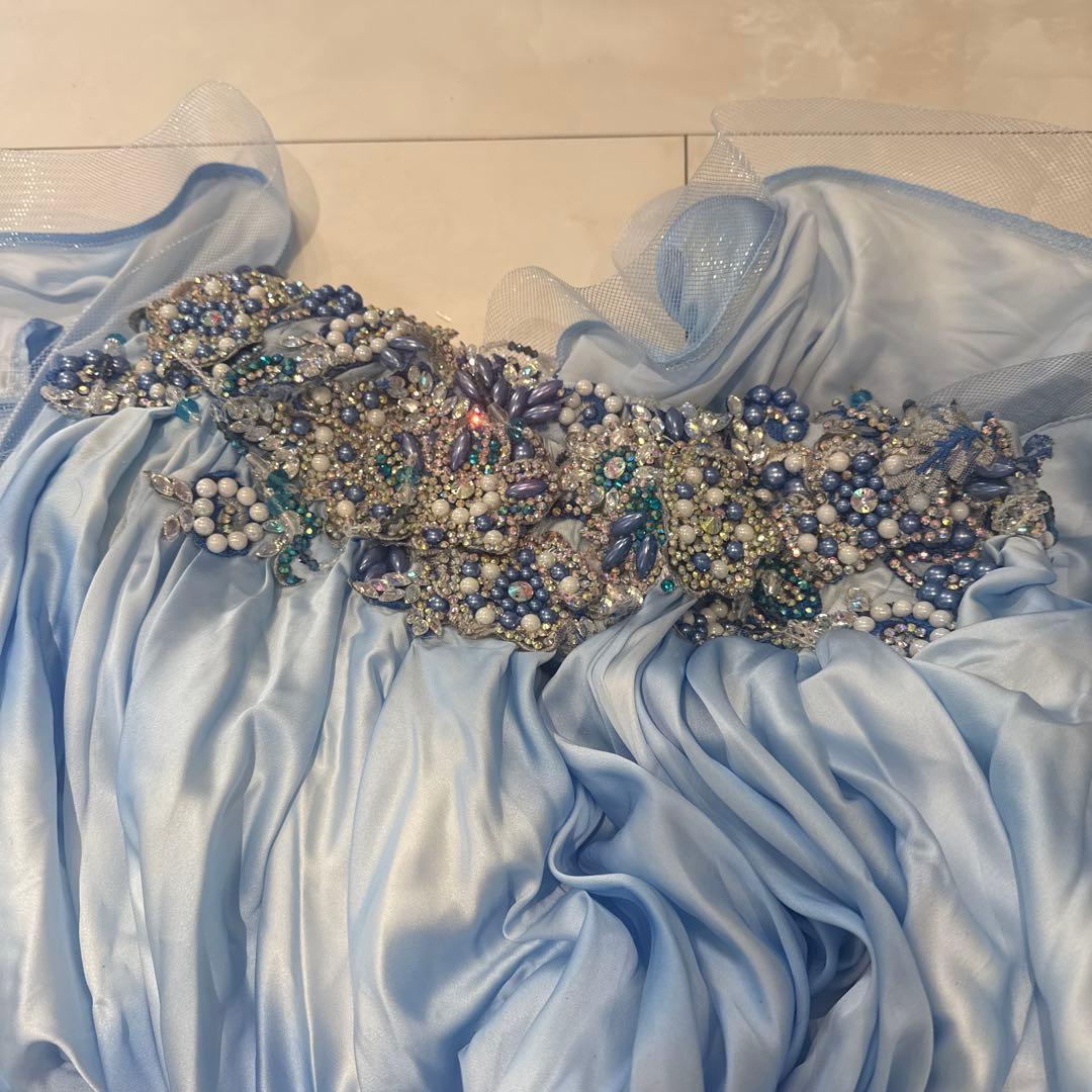 ベリーダンス　衣装ブルー系　4m