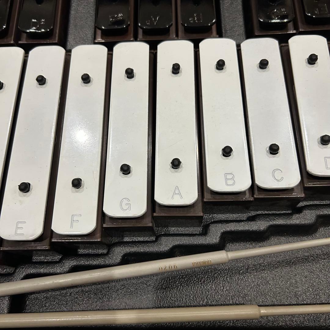 ハードケース付き　グロッケン　鉄琴　ブロック　25音