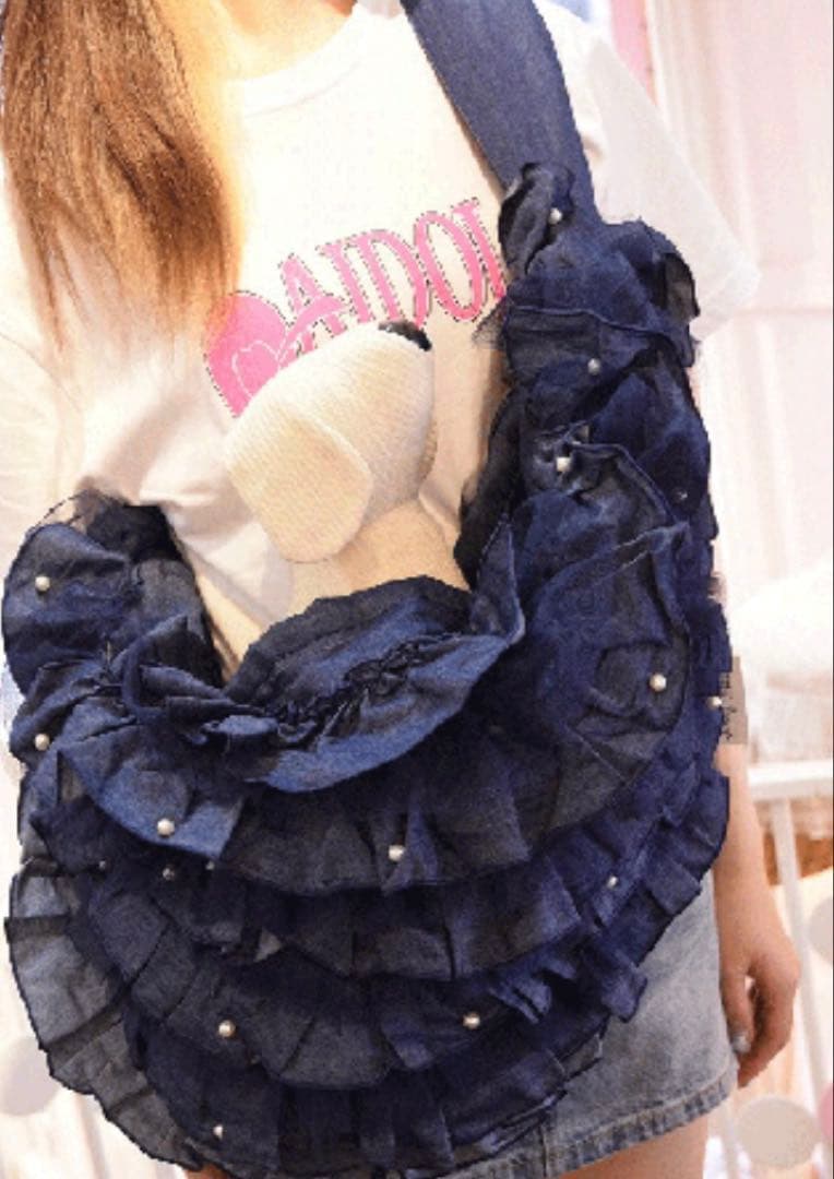 【新品】ピコネファンシー♡デニムパール付きスリングキャリー人気完売品