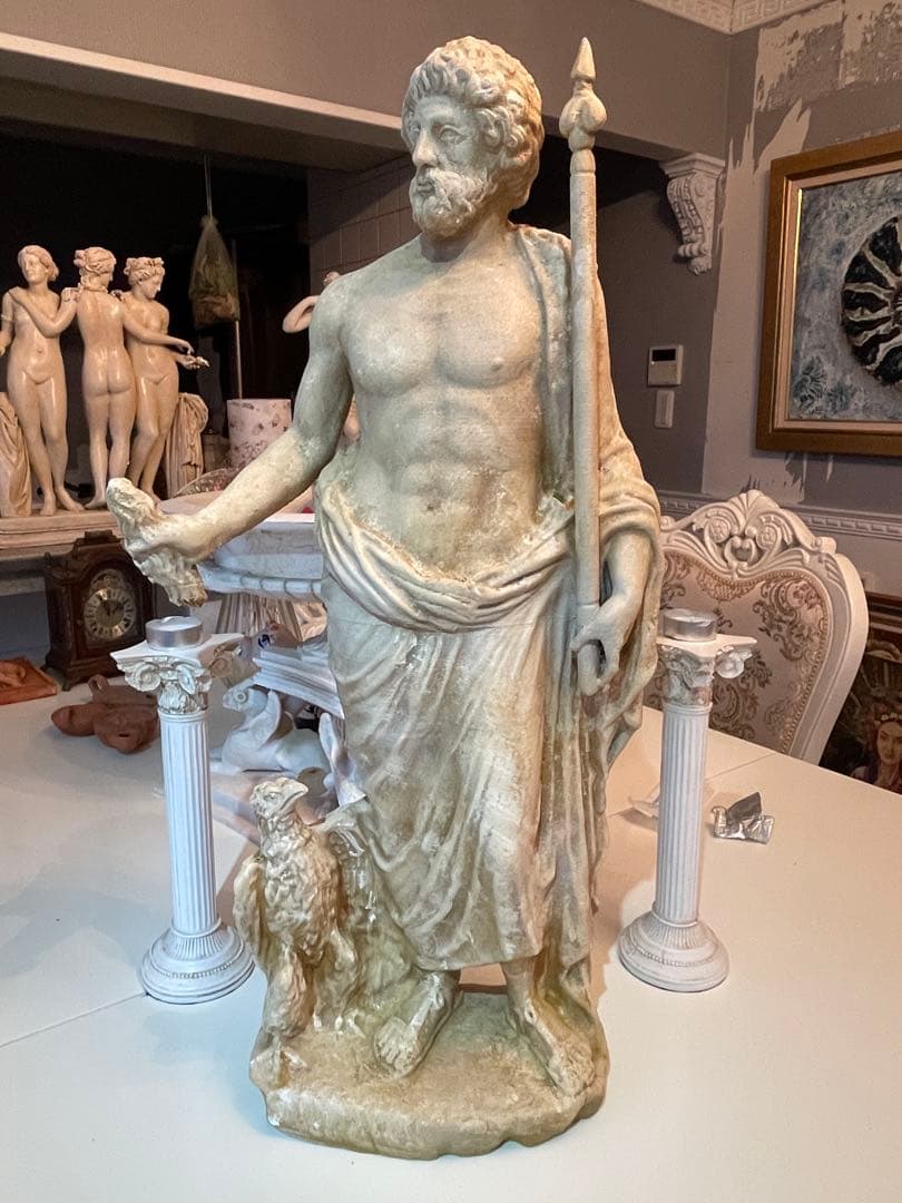 ローマ神話のユピテル神またはギリシャ神話のゼウス神 高さ:60 cm