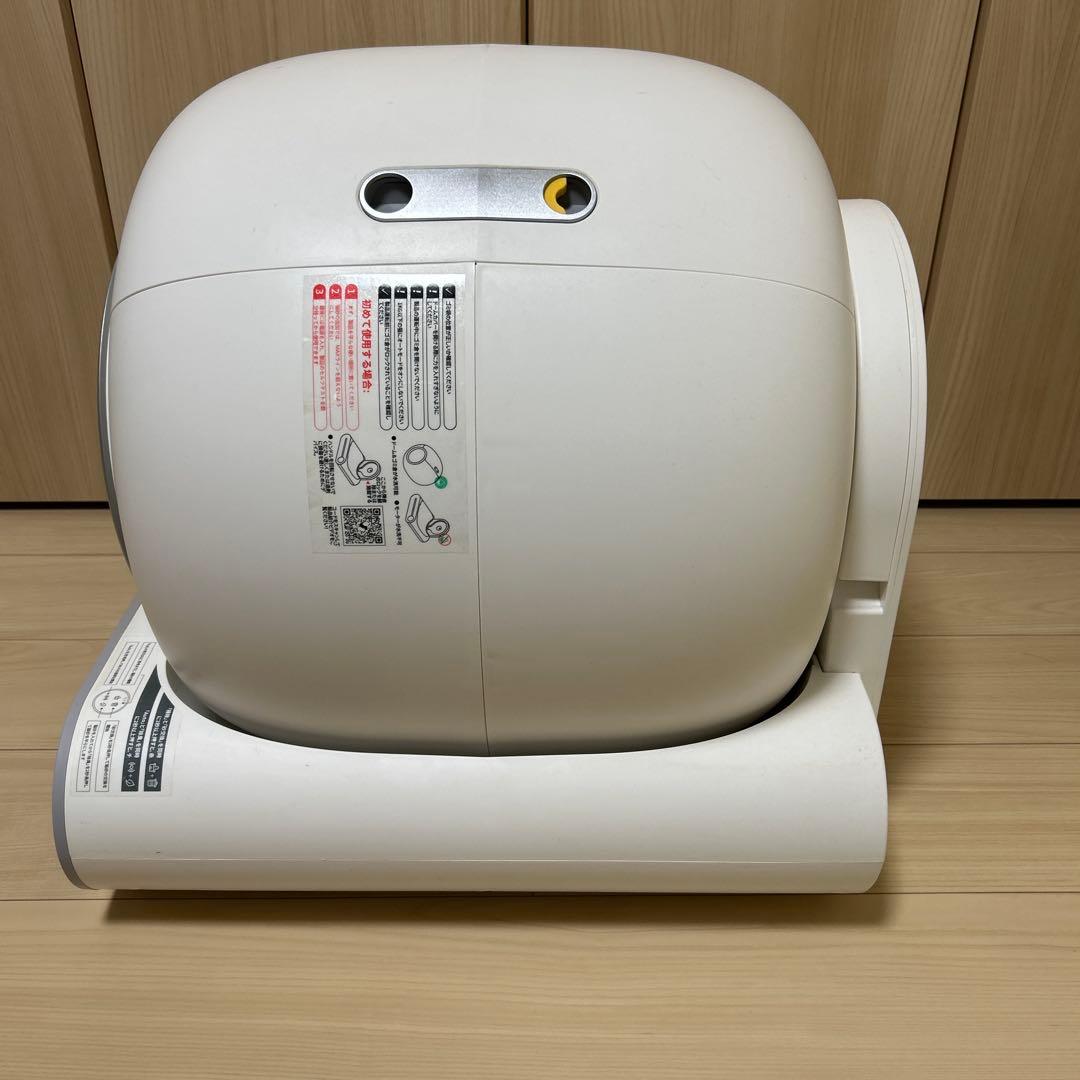 全自動猫トイレ　小型自動クリーニング猫用トイレ 丸型 ホワイト