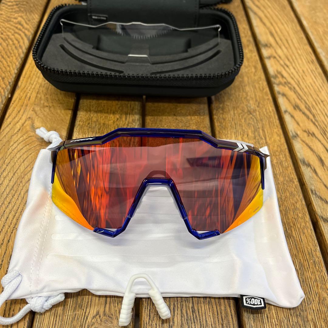 100% Trek チームエディションサングラス オレンジ/イエロー