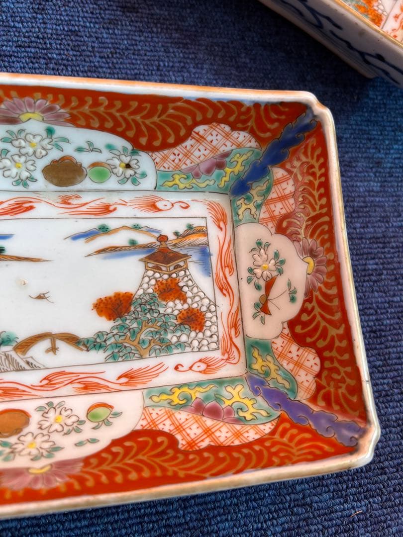 1263 中国　骨董　大明成化年製　時代皿　3客　時代物