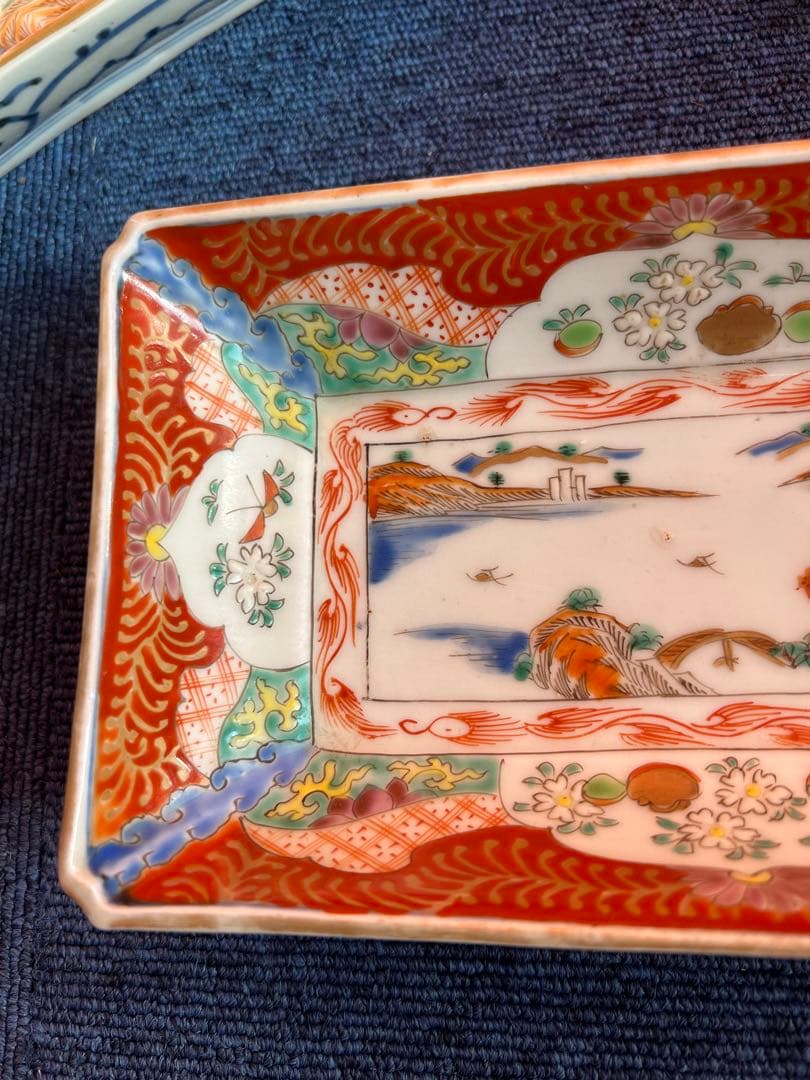 1263 中国　骨董　大明成化年製　時代皿　3客　時代物