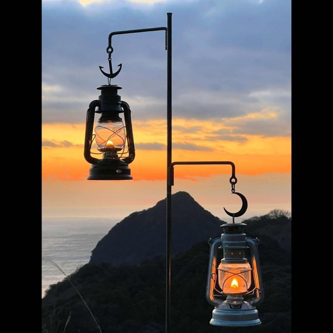ランタンスタンド ランタンハンガー黒鉄　イカリ/月　TNBworks