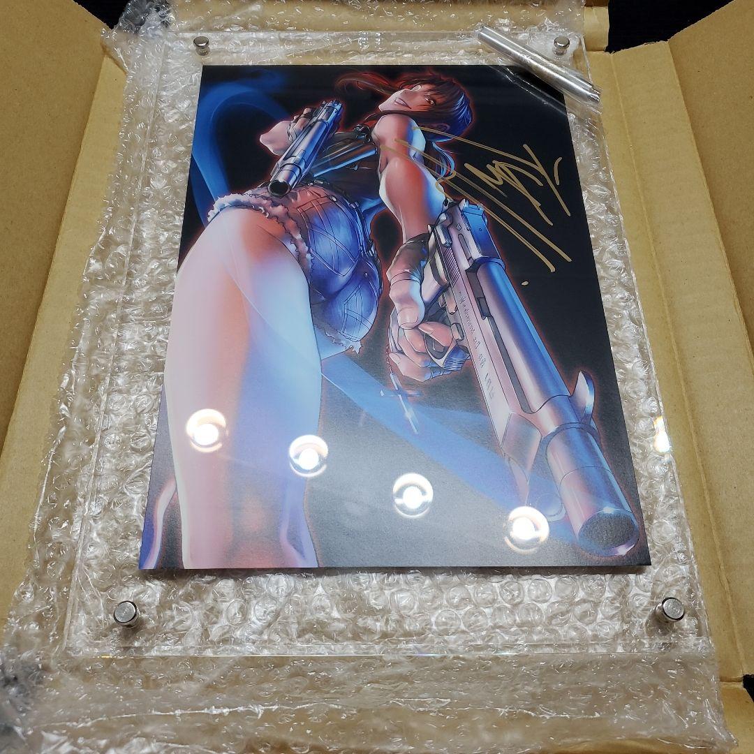 ブラックラグーン　レヴィ　複製原画　サイン入り