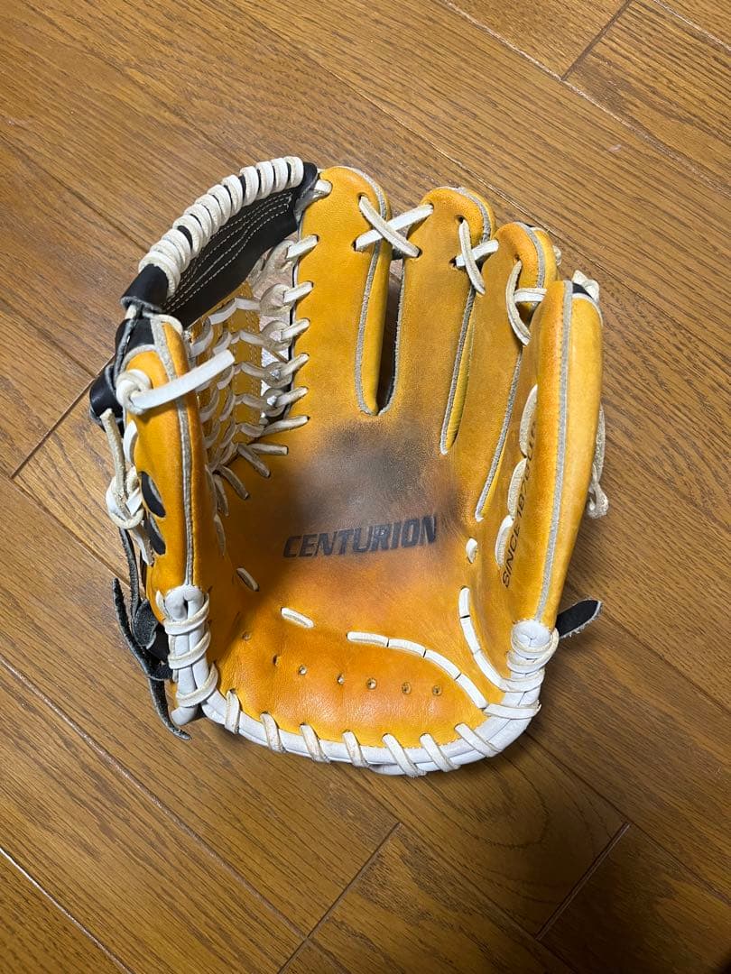 軟式グローブ オレンジ/黒