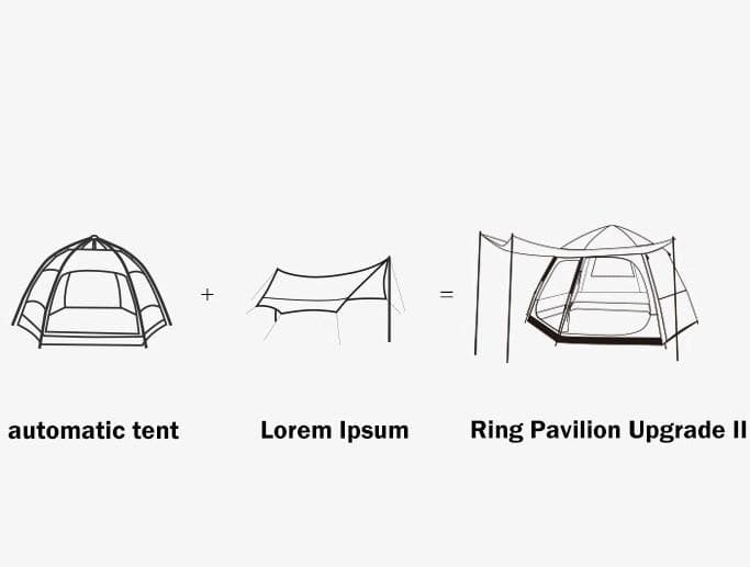 新品 TAN XIAN ZHE ヘキサン ファミリー テント タープ キャノピー
