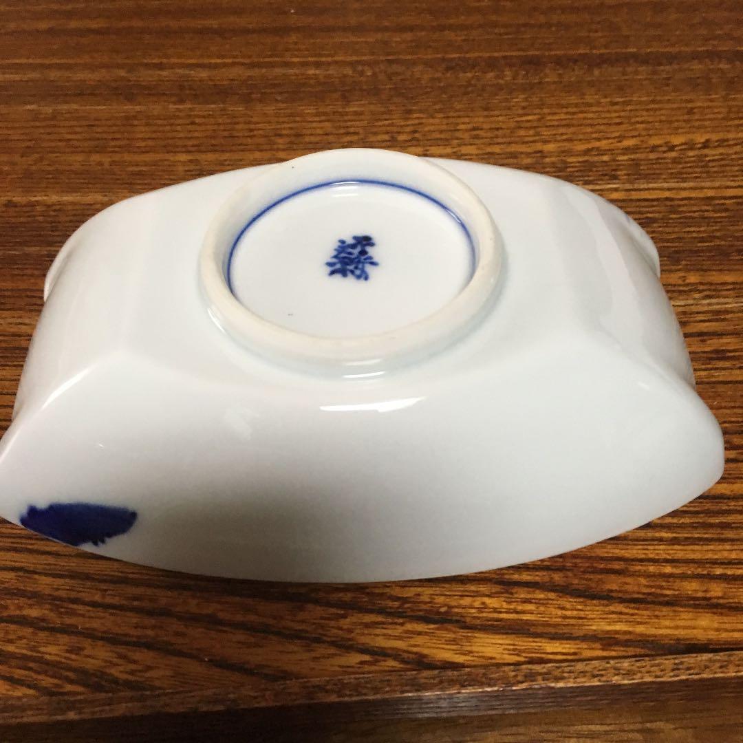 江戸末期　染付の染付　中皿2枚