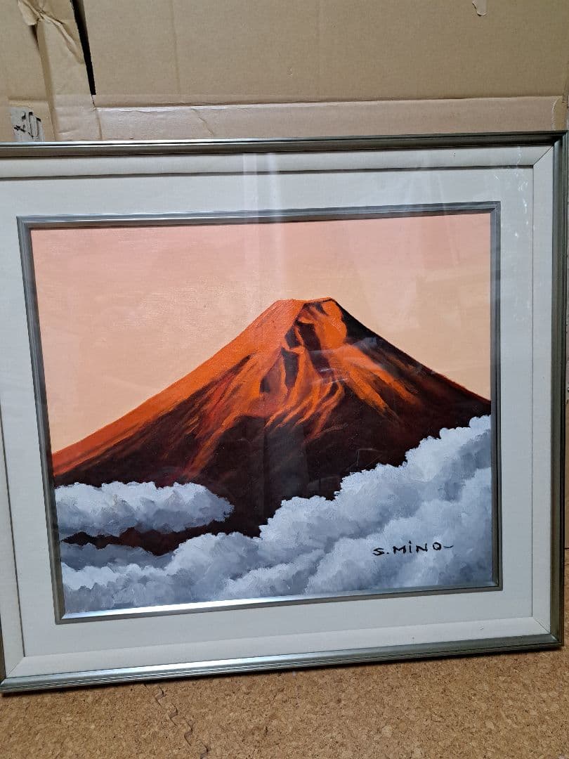 ☆ミ　赤富士　☆ミ　絵画