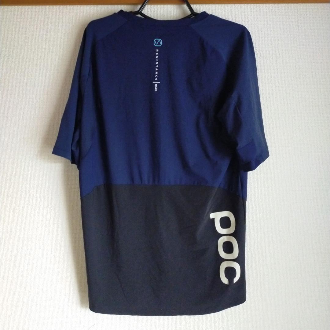 poc ポック　サイクルジャージ　紺×黒　L　トップ
