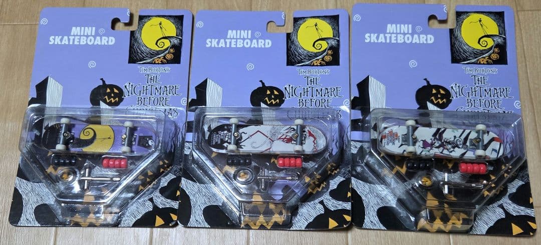 当時物　希少　ナイトメアビフォアクリスマス ミニスケートボード全3種コンプセット