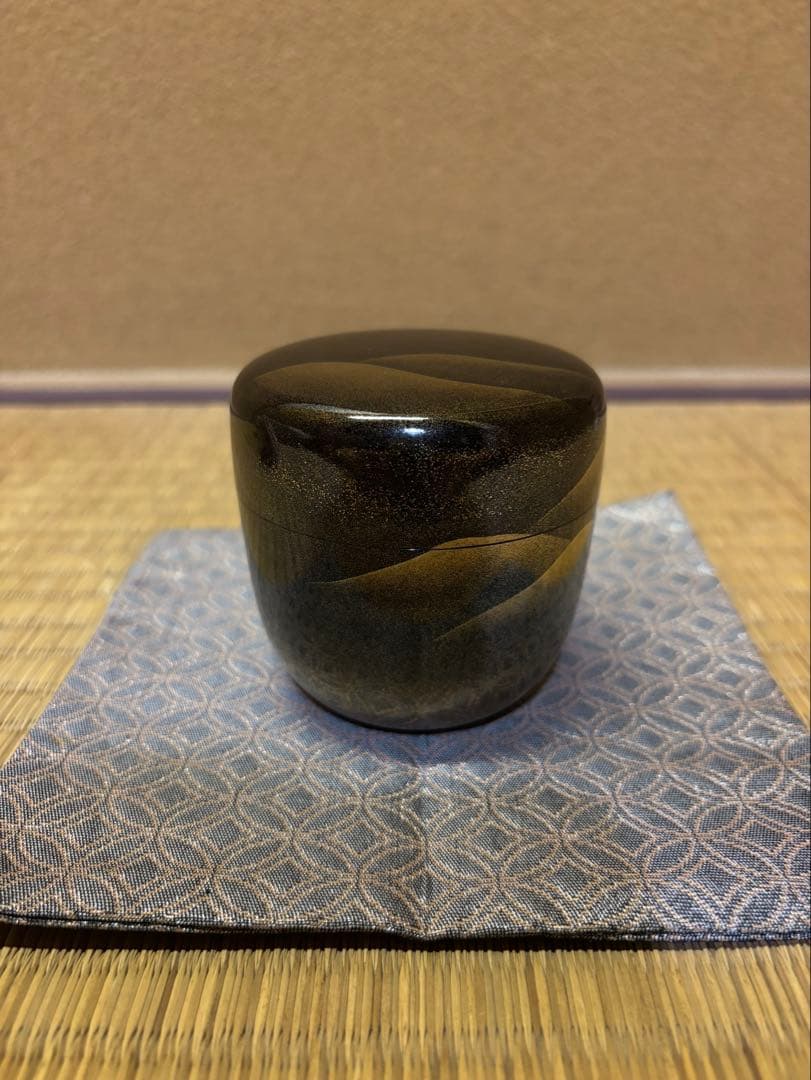 鵬雲斎　箱書　遠山大棗　新井宗賀　加賀蒔絵　蒔絵　棗　茶器　茶道具