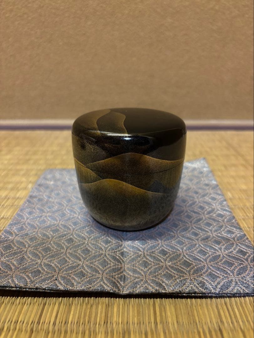 鵬雲斎　箱書　遠山大棗　新井宗賀　加賀蒔絵　蒔絵　棗　茶器　茶道具